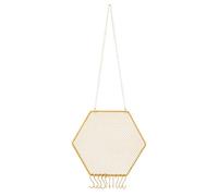 PATIKIL 1 Set Earring Holder Organizer Wall, Necklace Holder Hanging Earring Organizer Jewelry Organizer Wall with 10 Hooks for Earring Necklace Jewelry Wall Home Decoration, Hexagons