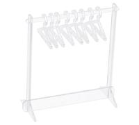 PATIKIL 1 Set Earring Holder with 8 Coat Hanger, Acrylic Earring Holder Organizer Stand Mini Coat Hangers Earring Display Stand Transparent Coat Rack for Studs Long Earrings, Transparent