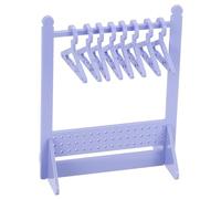PATIKIL 1 Set Earring Holder with 8 Coat Hanger, Acrylic Earring Holder Organizer Stand Mini Coat Hangers Earring Display Stand Coat Rack with 48 Hole for Studs Long Earrings, Purple