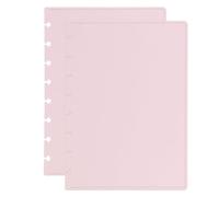 PATIKIL 1 Set Leather Discbound Notebook Cover, 6.3" x 8.66" A5 Size Disc Planner Cover for Disc Notebook Office Product, Light Pink