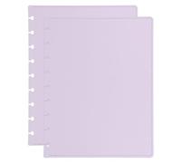 PATIKIL 1 Set Leather Discbound Notebook Cover, 7.6" x 9.57" Medium Size Disc Planner Cover for Disc Notebook Office Product, Light Purple