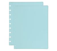 PATIKIL 1 Set Leather Discbound Notebook Cover, 7.6" x 9.57" Medium Size Disc Planner Cover for Disc Notebook Office Product, Light Blue