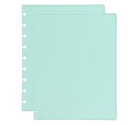 PATIKIL 1 Set Leather Discbound Notebook Cover, 7.6" x 9.57" Medium Size Disc Planner Cover for Disc Notebook Office Product, Lake Green