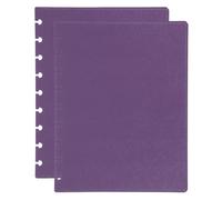 PATIKIL 1 Set Leather Discbound Notebook Cover, 7.6" x 9.57" Medium Size Disc Planner Cover for Disc Notebook Office Product, Purple