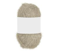 PATIKIL 1 Skeins 109 Yards Scrubbie Yarn, Sparkle Yarn Polyester Scrubbie Sparkle Red Heart Glass for Dishcloths Crocheting Knitting Blanket Rug Sweater Scarf Hat, Beige