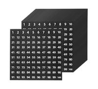PATIKIL 1 to 100 Number Stickers, 30Pcs 0.4 Inch Vinyl Consecutive Numbered Sticker Self-Adhesive Square Labels for Inventory Storage Boxes Locker Organizing Indoor Outdoor, Black