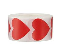 PATIKIL 1 x 1 Inch Heart Stickers Roll, 1 Roll/500 Pcs Stickers for Small Business Paper Self-Adhesive Gift Labels for Gift Wrapping Party Favor Tags Bags, Red