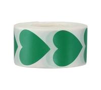 PATIKIL 1 x 1 Inch Heart Stickers Roll, 1 Roll/500 Pcs Stickers for Small Business Paper Self-Adhesive Gift Labels for Gift Wrapping Party Favor Tags Bags, Green