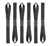 PATIKIL 1" x 11.8" Soft Loop Tie Down Straps, 6Pcs Heavy Duty Motorcycle Handlebar Strap Fastening Tie Down Loops for Securing ATV UTV Truck Scooters Lawn Garden Equipment, Black