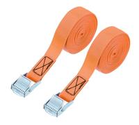 PATIKIL 1" x 12ft Lashing Strap with Buckles, 2 Pcs Cam Buckle Tie Down Straps Adjustable Heavy Duty Secure Cinch Straps Up to 551 lbs for Cargo Kayak Bicycles, Orange