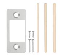 PATIKIL 1" x 2.24" Deadbolt Strike Plate, 1 Set Adjustable Door Strike Plate with Screws Door Backplate Stainless Steel for Electronic Locks Home and Rental Security Strike Plate, Silver