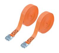 PATIKIL 1" x 30ft Lashing Strap with Buckles, 2 Pcs Cam Buckle Tie Down Straps Adjustable Heavy Duty Secure Cinch Straps Up to 551 lbs for Cargo Kayak Bicycles, Orange