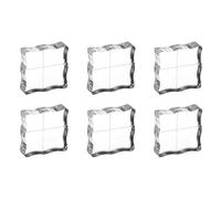 PATIKIL 1"x1" Acrylic Stamp Block, 6Pcs Clear Stamping Block with Grid Lines Decorative Mounting Blocks Wave for Scrapbooking DIY Crafts Card Making