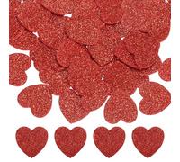 PATIKIL 1"x1" Heart Foam Stickers, 120Pcs EVA Self Adhesive Glitters Foam Shape Sticker Craft Supplies for Scrapbook Card DIY Making Home Decor, Red