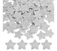 PATIKIL 1"x1" Star Foam Stickers, 240Pcs EVA Self Adhesive Glitters Foam Shape Sticker Craft Supplies for Scrapbook Card DIY Making Home Decor, Silver