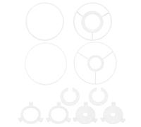 PATIKIL 10/15cm Lamp Shade Ring Set, Lampshade Holder Frame Strong Rings with E27 to E14/E26 Spider Fitter Adapter Lampshade Frame Wire for DIY Drum Shade Table Floor Pendant Lamp