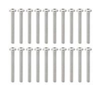 PATIKIL #10-24 * 1-3/4" Button Head Socket Cap Screws, 20 Pcs 304 Stainless Steel 18-8 Socket Cap Screw Bolts Allen Hex Drive Full Thread UNC
