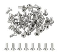 PATIKIL #10-24 x 1/2 Inch Flat Head Socket Cap Screws, 50 Pack 304 Stainless Steel Flat Countersunk Bolts Hex Socket Drive Machine Screws Full Thread Coarse Thread UNC Grade 6.8