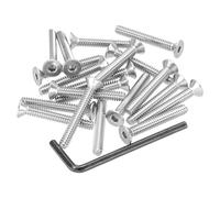 PATIKIL #10-24 x 1-3/8" Flat Head Socket Cap Screws, 20Pcs Countersunk Bolts Head Machine Screws 304 Stainless Steel (18-8) UNC Socket Drive Bolt Fasteners for Industry Machinery Household
