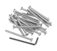 PATIKIL #10-24 x 2-1/2" Flat Head Socket Cap Screws, 20Pcs Countersunk Bolts Head Machine Screws 304 Stainless Steel (18-8) UNC Socket Drive Bolt Fasteners for Industry Machinery Household