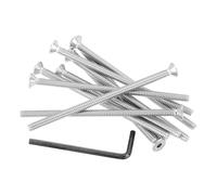 PATIKIL #10-24 x 3-3/4" Flat Head Socket Cap Screws, 10 Pcs Countersunk Bolts Head Machine Screws 304 Stainless Steel (18-8) UNC Socket Drive Bolt Fasteners for Industry Machinery