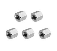 PATIKIL 10#-32 UNF 304 Stainless Steel Hex Coupling Nuts, 5 Pcs 6mm / 0.24" Length Fully Threaded Rod Coupling Nut Studding Connector Fasteners, Silver Tone