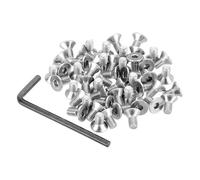 PATIKIL #10-32 x 3/8" Flat Head Socket Cap Screws, 50Pcs Countersunk Bolts Head Machine Screws 304 Stainless Steel (18-8) UNF Socket Drive Bolt Fasteners for Industry Machinery Household