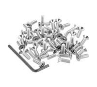 PATIKIL #10-32 x 5/8" Flat Head Socket Cap Screws, 50Pcs Countersunk Bolts Head Machine Screws 304 Stainless Steel (18-8) UNF Socket Drive Bolt Fasteners for Industry Machinery Household