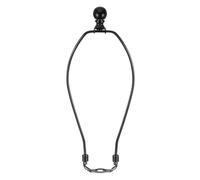 PATIKIL 10.5 Inch Lamp Harp Kit with Finial, 1 Set Detachable Shade Bracket Holder, DIY Lighting Accessories for Table Floor Lamps, Black