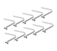 PATIKIL 10.5x7.5mm Kayak Paddle Snaps, 10 Pack Tent Pole Clips Steel V Shaped Single Pin Push Button Spring Clips Lock Tube Pole Clips for Camping Awning