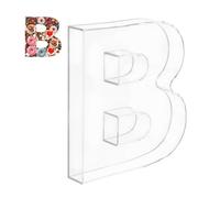PATIKIL 10" Acrylic Letter Box B, Reusable Display Fillable Tray Container for Charcuterie Mache Chocolate Candy Birthday Party Anniversary Decorations, Clear
