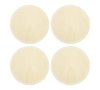 PATIKIL 10" Diameter Crochet Basket Bottom, 4Pcs Round Blank Crochet Knitting Wooden Base for DIY Craft Weaving Basket Making Supplies Home Decoration, Wood Color