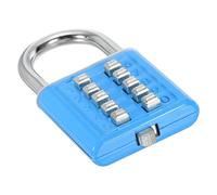 PATIKIL 10 Digit Button Combination Padlock, 5 Position Locking Mechanism Push Button Security Digital Lock for Gym Sports Locker Cabinet Toolbox, Blue