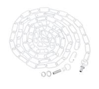 PATIKIL 10 Feet Lighting Chain for Hanging Lamp, Chandelier Chain Light Fixture Chain Load Capacity 65 Lbs for Pendant Light, Ceiling Fan, White