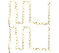 PATIKIL 10 ft Light Fixture Chain, 2 Set Lighting Chain Metal Looping Link with Quick Link Screw Lock Connectors Up to 110 lbs for Pendant Lights Chandeliers Swag Lights, Gold Tone