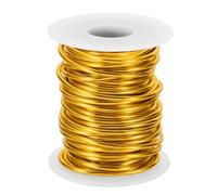 PATIKIL 10 Gauge 2.5mm Aluminum Craft Wire, 32.8Ft Metal Wire Armature Bendable Wire for Jewelry Making Metal Wrap DIY, Yellow