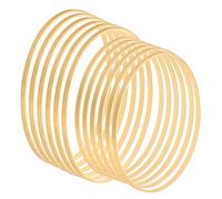 PATIKIL 10 Inch 12 Inch Wooden Bamboo Floral Hoop, 12Pcs in 1 Set Craft Rings for DIY Wedding Wreath Decor Dream Catcher