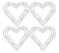 PATIKIL 10 Inch Christmas Wire Wreath Frame, 2 Pcs Metal Heart Shape Dream Catcher Rings Macrame Wreath Floral Hoop for Home Car DIY Craft Wedding Wall Hanging Decorations, Green