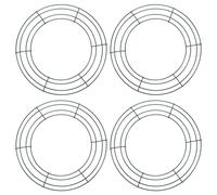 PATIKIL 10 Inch Christmas Wire Wreath Frame, 4 Pcs Metal Round Shape Dream Catcher Rings Macrame Wreath Floral Hoop for Home Car DIY Craft Wedding Wall Hanging Decorations, Army Green