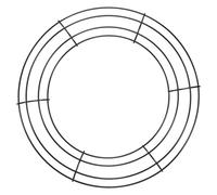 PATIKIL 10 Inch Christmas Wire Wreath Frame, Metal Round Shape Dream Catcher Rings Macrame Wreath Floral Hoop for Home Car DIY Craft Wedding Wall Hanging Decorations, Black