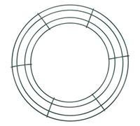 PATIKIL 10 Inch Christmas Wire Wreath Frame, Metal Round Shape Dream Catcher Rings Macrame Wreath Floral Hoop for Home Car DIY Craft Wedding Wall Hanging Decorations, Army Green