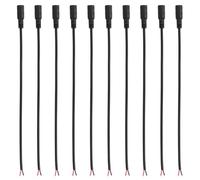 PATIKIL 10 Inch DC Power Cable, 20 Pcs 5.5mm x 2.1mm Barrel Plug Socket Cables DC Female Plug to Bare Wire Open Adapter for LED Strip, CCTV Camera