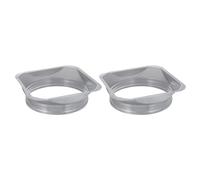 PATIKIL 10 Inch Duct Connector Flange, 2 Pcs Metal Straight Pipe Flange Square to Round Interface Air Duct for Heating Cooling Ventilation HVAC System