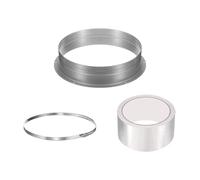 PATIKIL 10 Inch Duct Connector Flange, Galvanized Iron Straight Pipe Flange Dryer Vent Connector with Clamp for Air Heating Cooling Ventilation HVAC System, Silver