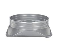 PATIKIL 10 Inch Duct Connector Flange, Metal Straight Pipe Flange Square to Round Interface Air Duct for Heating Cooling Ventilation HVAC System