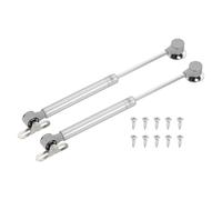 PATIKIL 10 Inch Gas Struts for Cabinets, 2 Pcs Wood Gas Spring Shocks Lift Supports 20N/4lb Closing Hinges Heavy Lid Stay for Furniture Cabinet Door Kitchen Toy Box, Silver