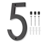 PATIKIL 10 Inch House Number, House Address Numbers Sign Large Floating Modern with Screws for Outside Door Wall Street, Black, 5