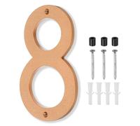 PATIKIL 10 Inch House Number, House Address Numbers Sign Large Floating Modern with Screws for Outside Door Wall Street, Gold, 8