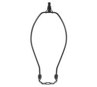 PATIKIL 10 Inch Lamp Harp Kit with 1" Tall Iron Finial, 1 Set Heavy Duty Bracket with Standard Saddle & Finial Detachable Shade Holder for Table Floor Lamps, Black