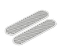 PATIKIL 10 Inch Oval Ventilation Grille, 2 Pack Plastic Air Vent Cover Louvered Ventilation Cover Mesh Air Vent for Cabinet Wardrobe Shoe Closet, Grey